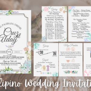 Filipino Wedding Invitation (Canva Editable)