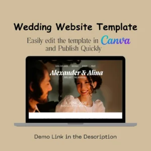 Simple Wedding Website (Canva Editable)