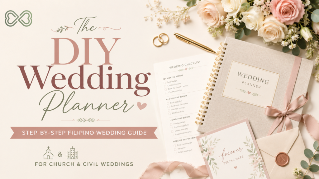 feature image of the diy wedding planner step by step guide